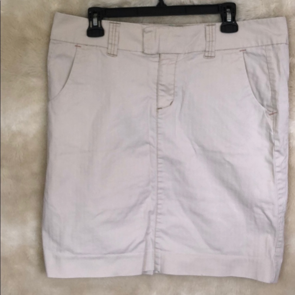 Knee length khaki skirt